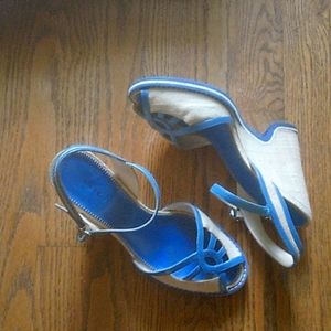 Marc Jacobs Retro Linen Wedge Sandal